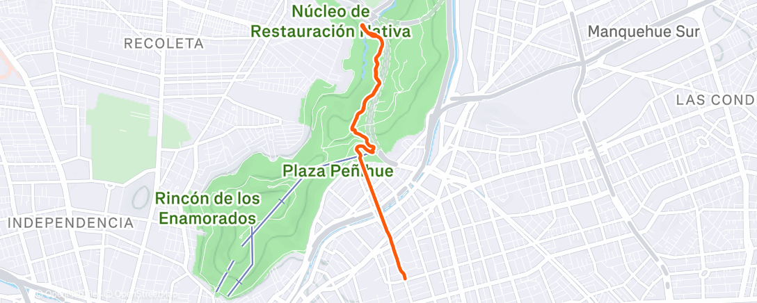 Карта физической активности (Evening Trail Run)