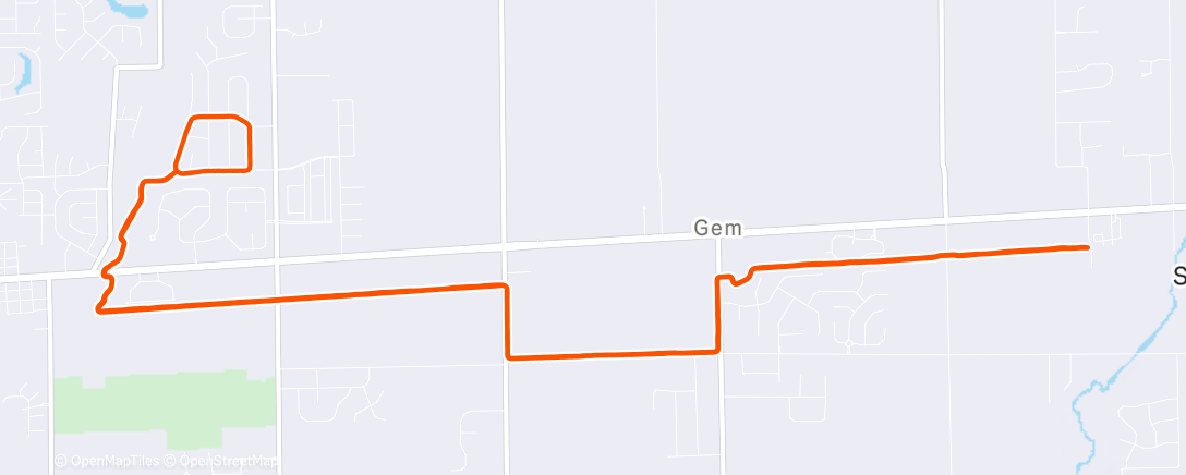 Map of the activity, Lunch Run