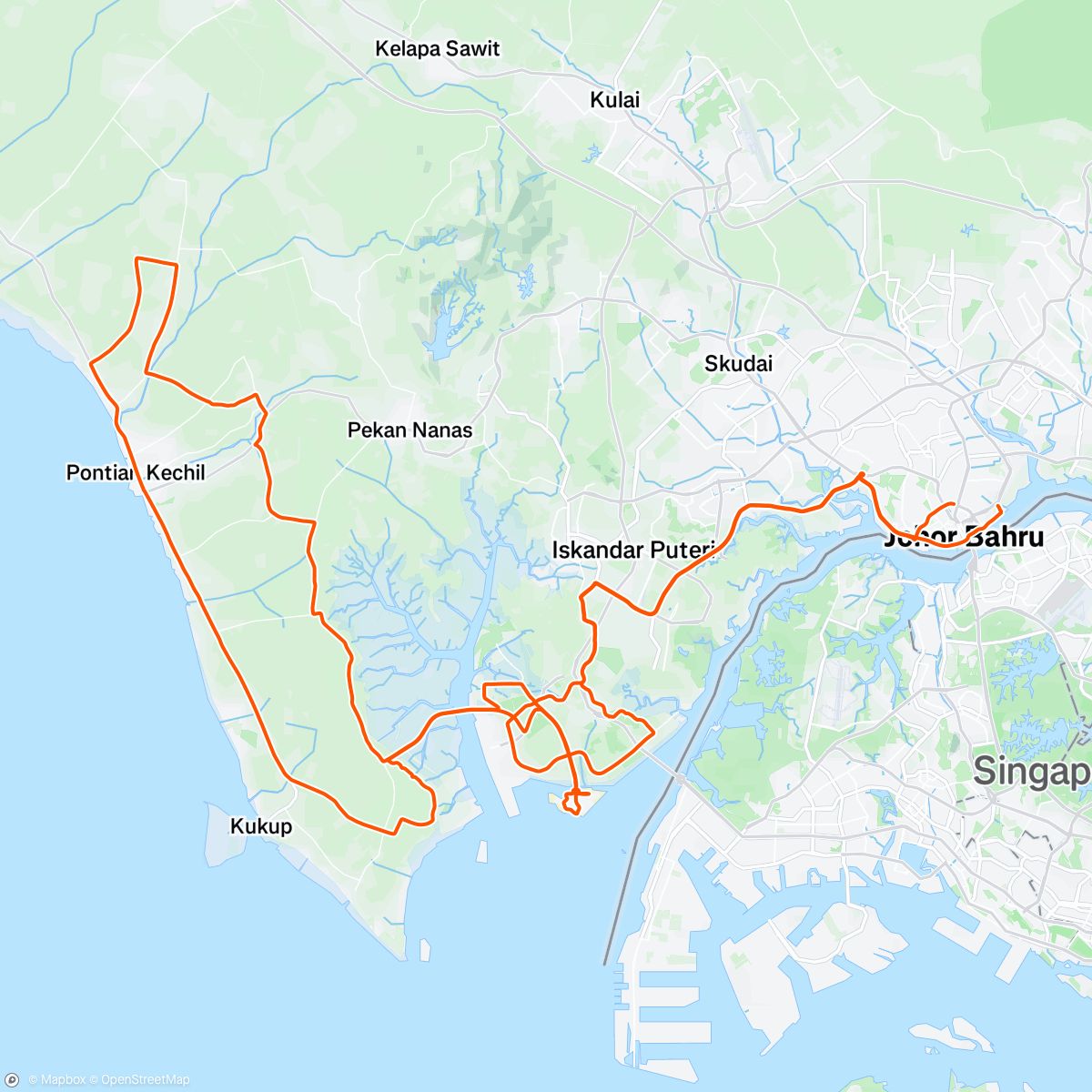 Map of the activity, Audax 200km completed ✔️ #cycleMY 37