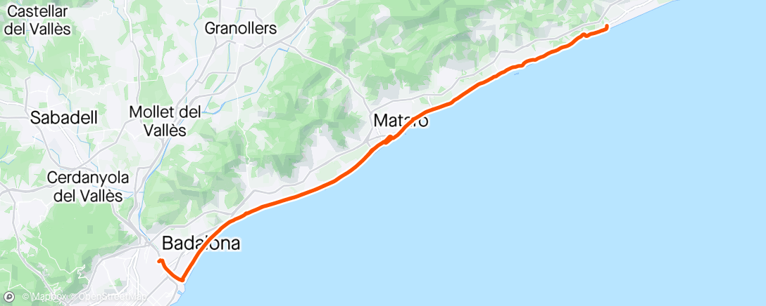 Map of the activity, 3h tempo