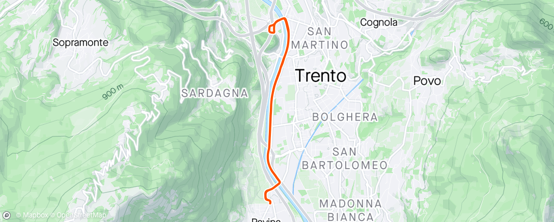 Map of the activity, ROUVY - Trento cycleway | Italy
