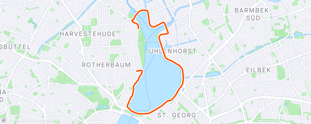 Map of the activity, After Work Evening Ride