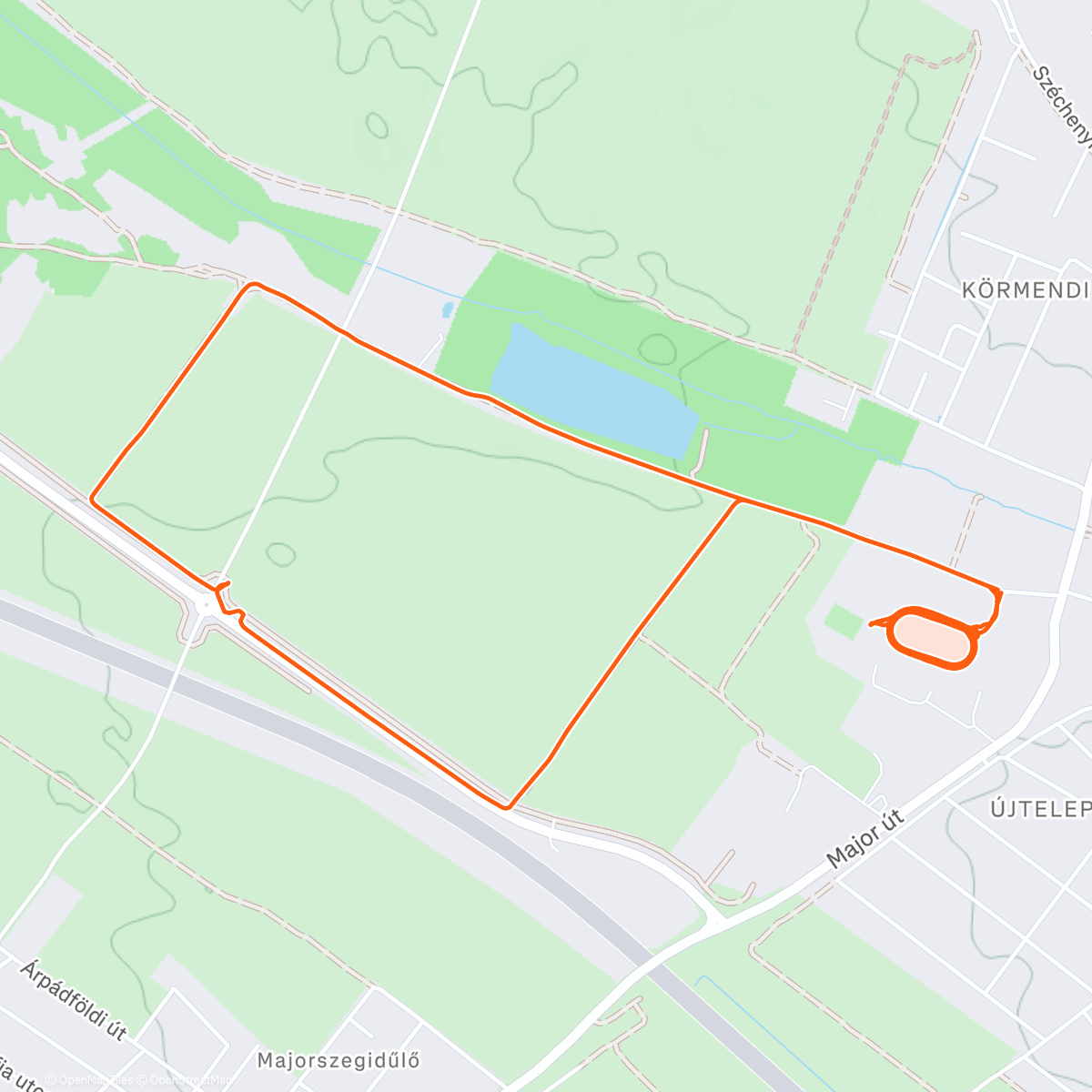 Map of the activity, Morning Run