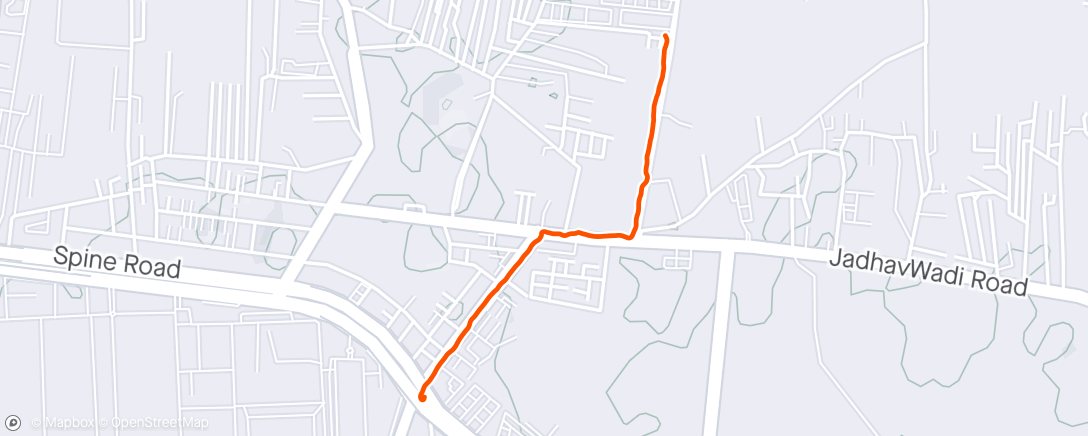Map of the activity, Walk Post cycling