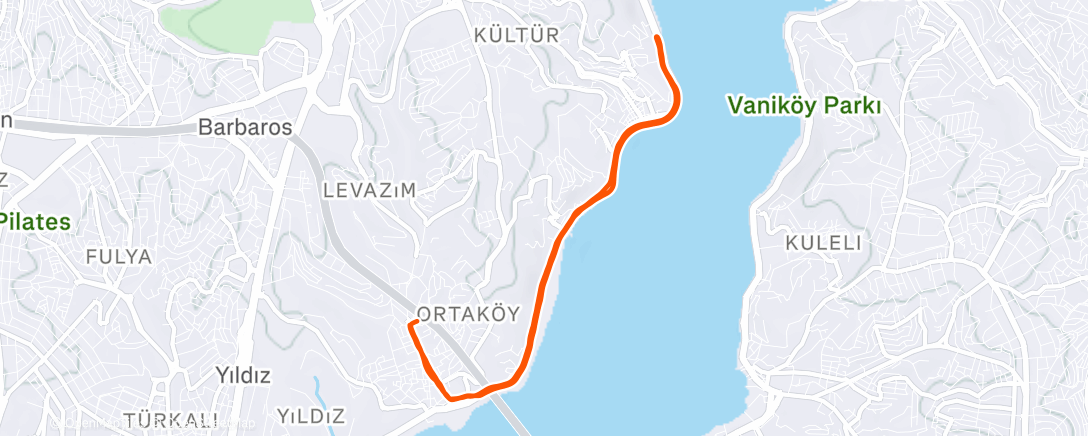 Map of the activity, Morning Run