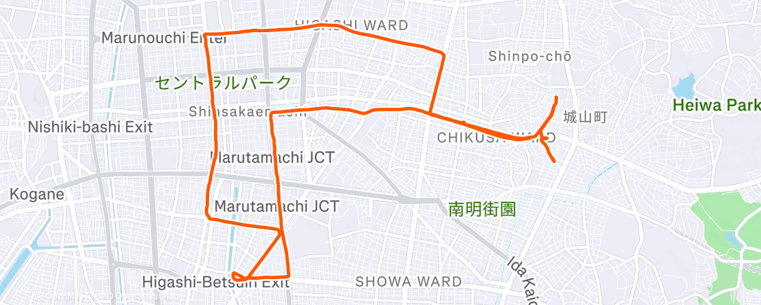 Map of the activity, Morning Ride