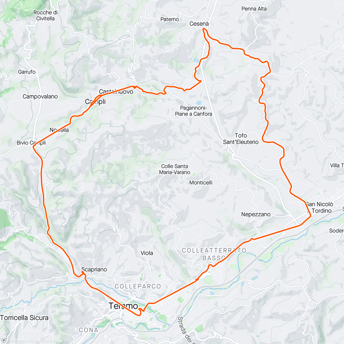 Carte de l'activité Friday gravel roll in la bella Italia 🤍