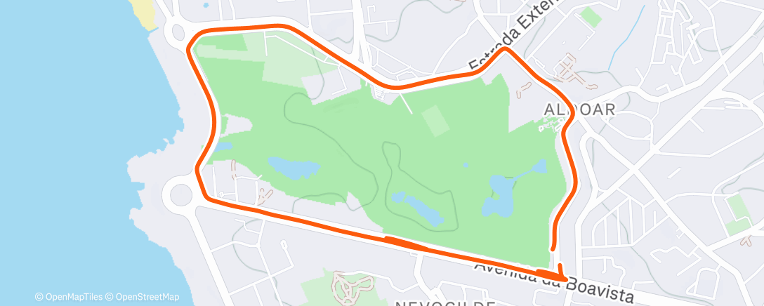 Map of the activity, Porto - 20' Z2 + 4x (10''Z4 + 50''Z2) + 6'Z2