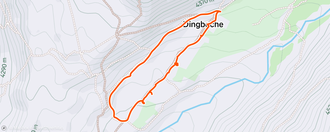 Map of the activity, Afternoon Walk