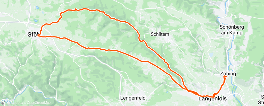 Map of the activity, Mountainbike-Fahrt am Nachmittag