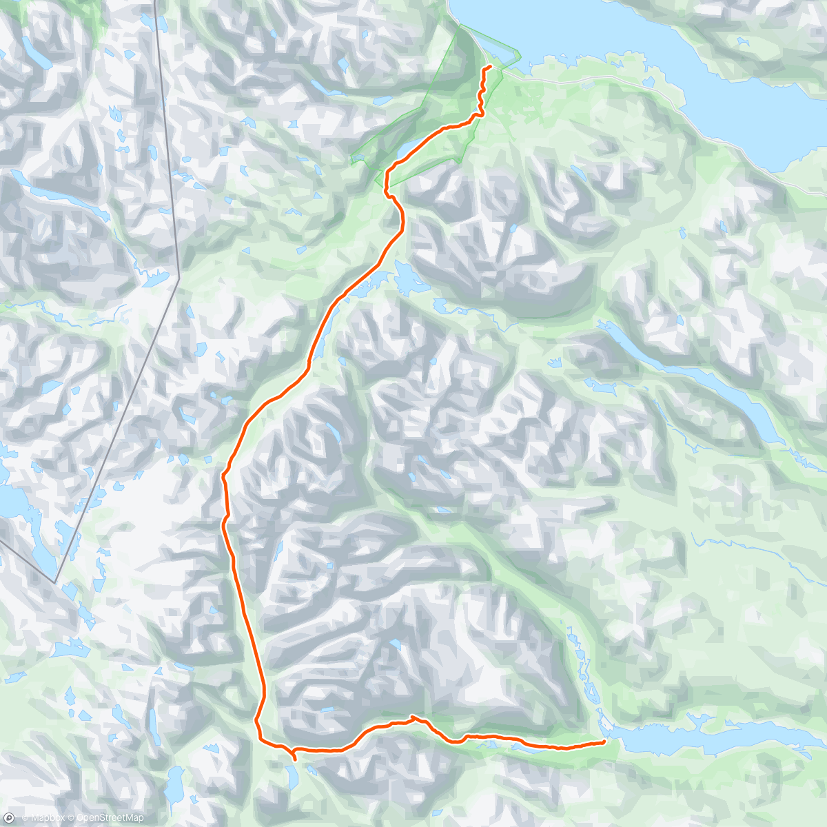 Map of the activity, La Kungsleden en raquettes