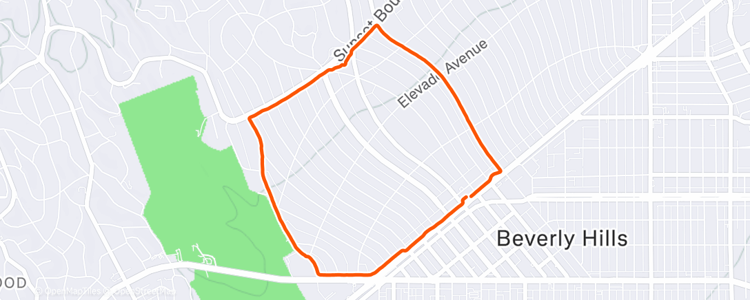 Map of the activity, Morning Run