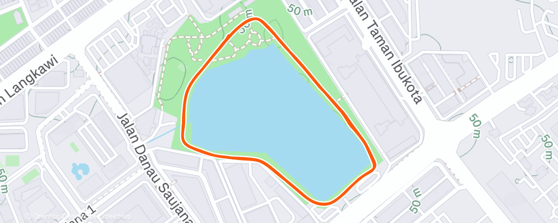 Map of the activity, Morning Run