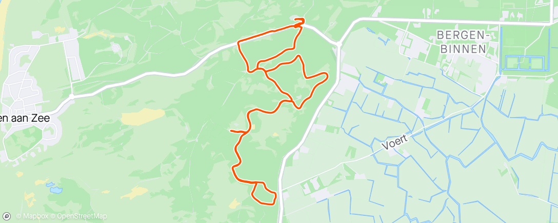 Map of the activity, CaniTrail Bergen