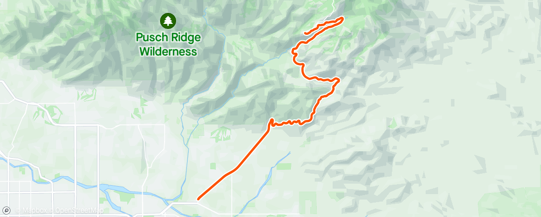 Map of the activity, Mount Lemmon ride