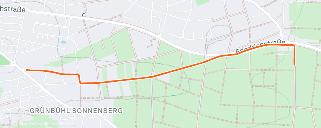 Map of the activity, Running // Monday