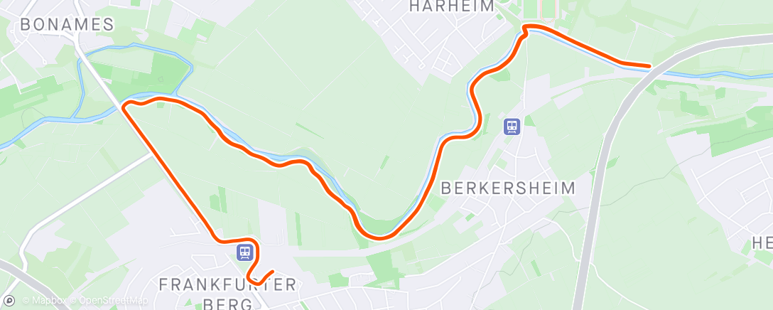 Map of the activity, 10k 12° morning run