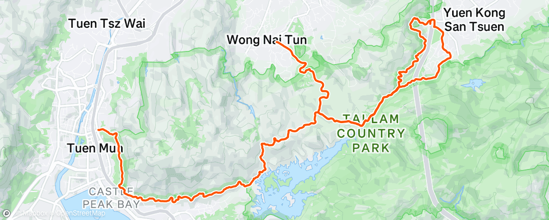 Map of the activity, Afternoon Trail Run