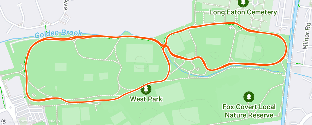 Map of the activity, Park run 🏃🏻‍♀️