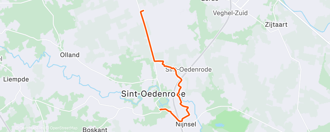 Map of the activity, Morning Run