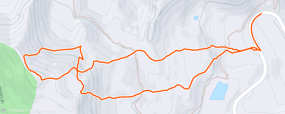 Mapa da atividade, Tuesday Morning XC Ski