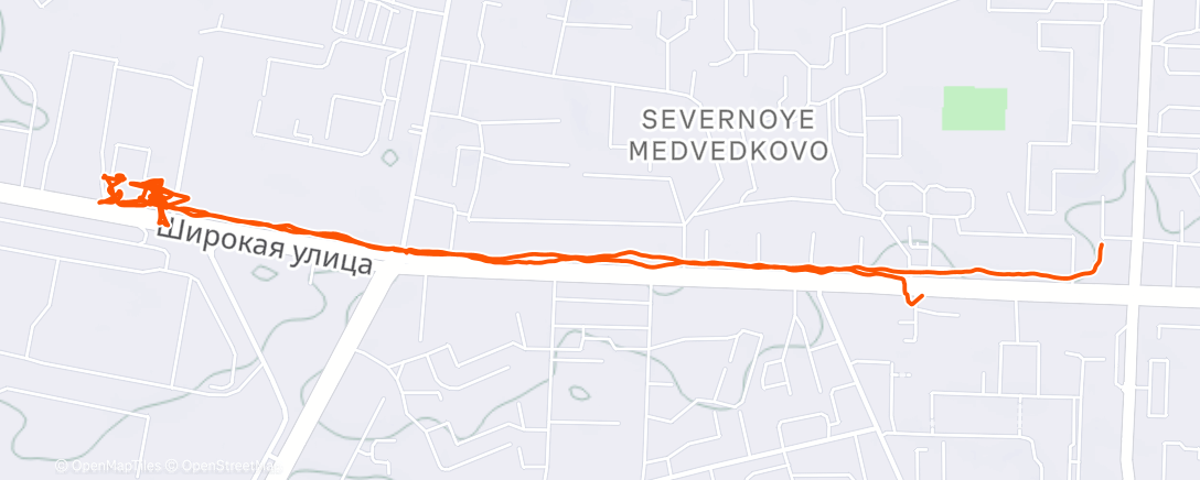 Map of the activity, Дневная прогулка