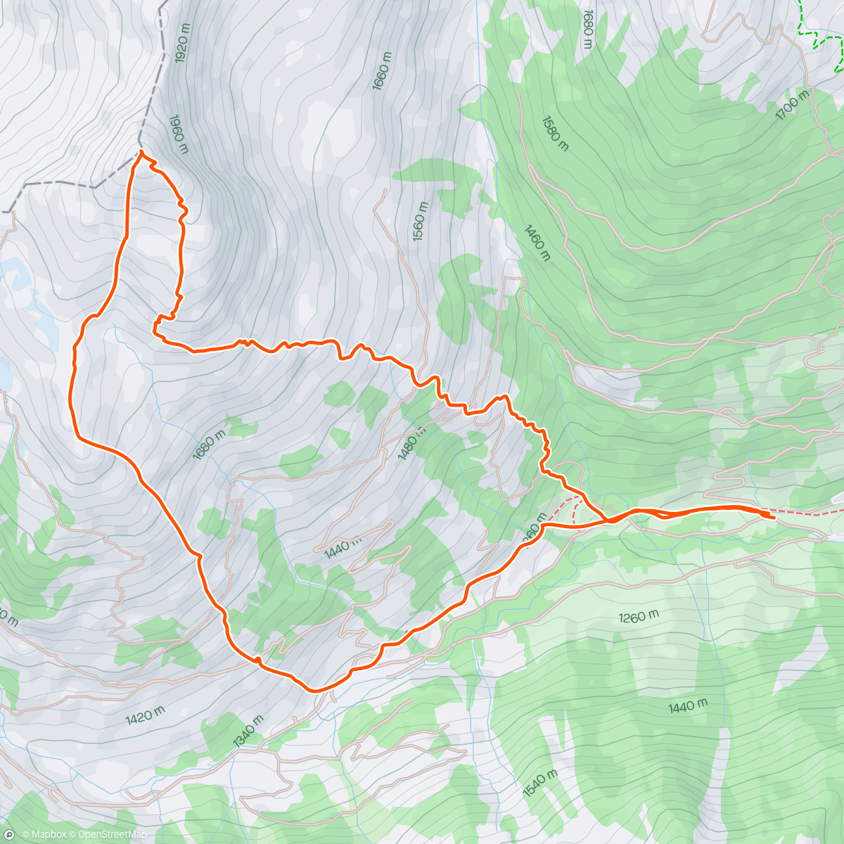 Map of the activity, Staffkogel with Dani