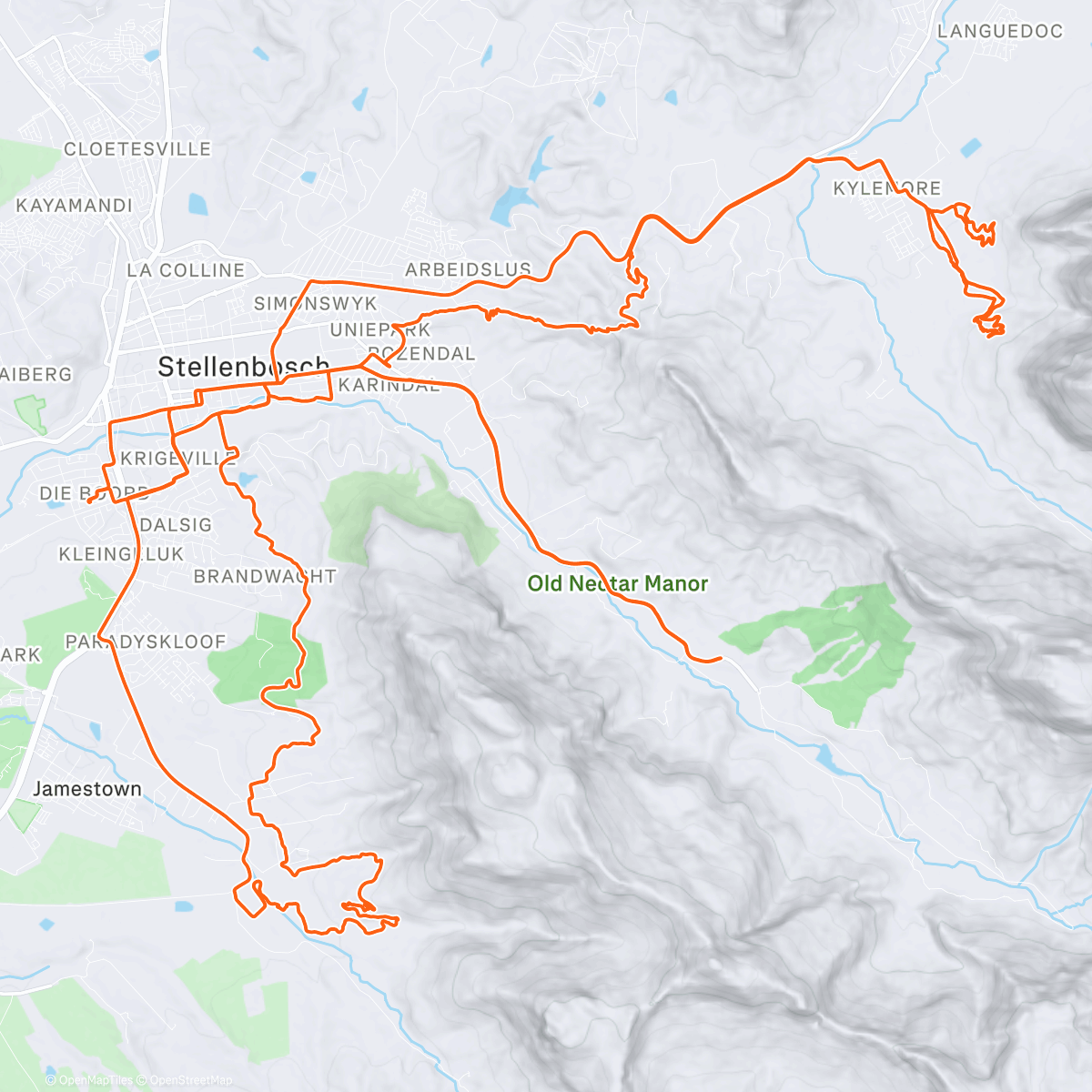 Map of the activity, Morgenausfahrt