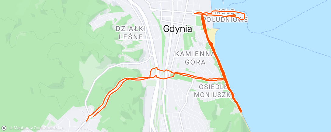 Map of the activity, 3x 5 km