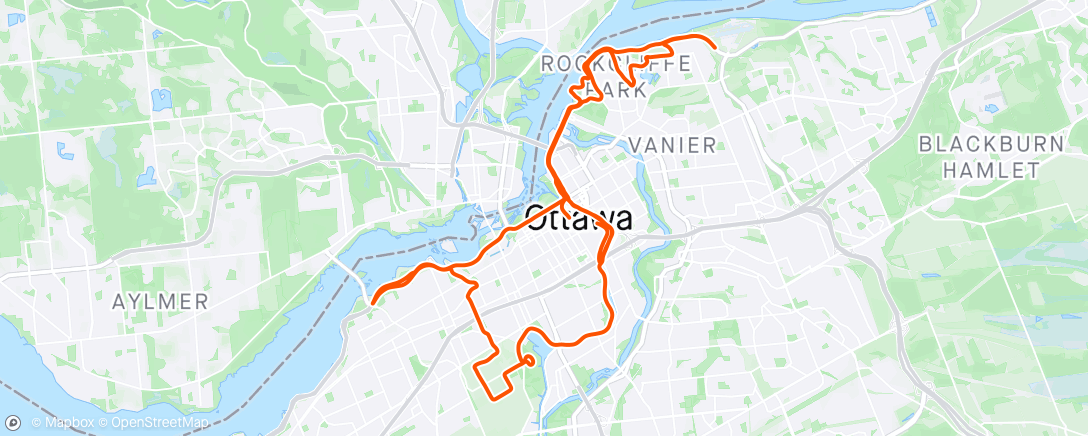 Mapa da atividade, Marathon Ottawa!! 4ieme fois là-bas 😎