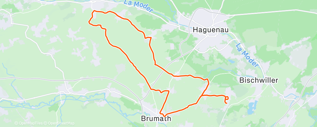 Map of the activity, Sortie vélo dans l'après-midi