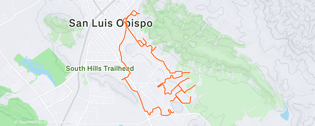 Map of the activity, Cycling