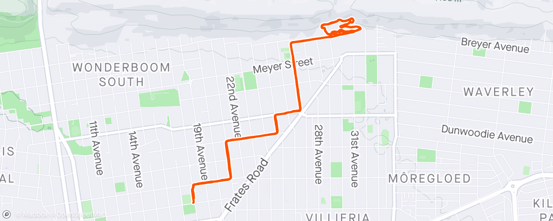 Map of the activity, Morning Run - Trail Commute