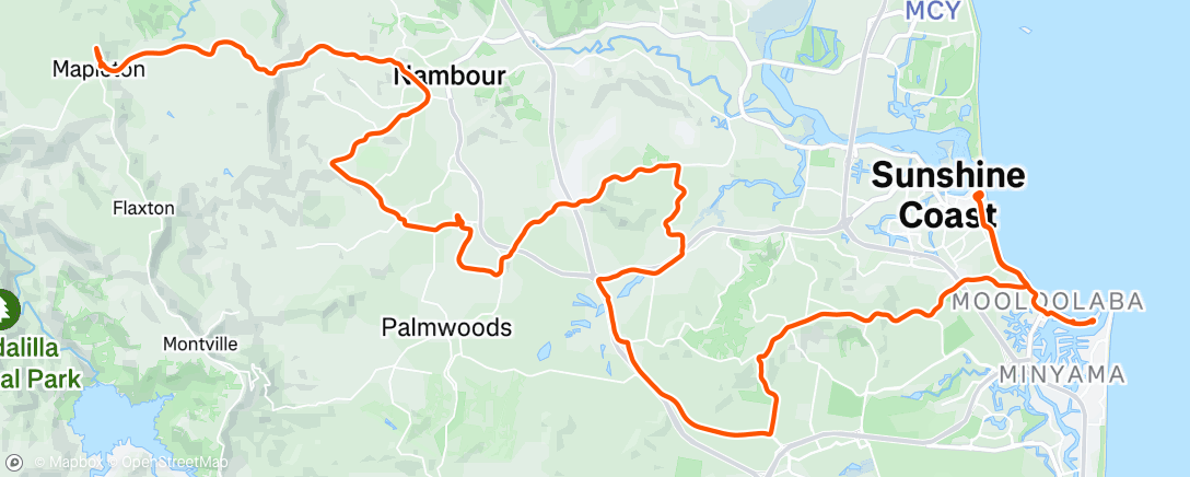 Map of the activity, Mountain to the beach the hilly way