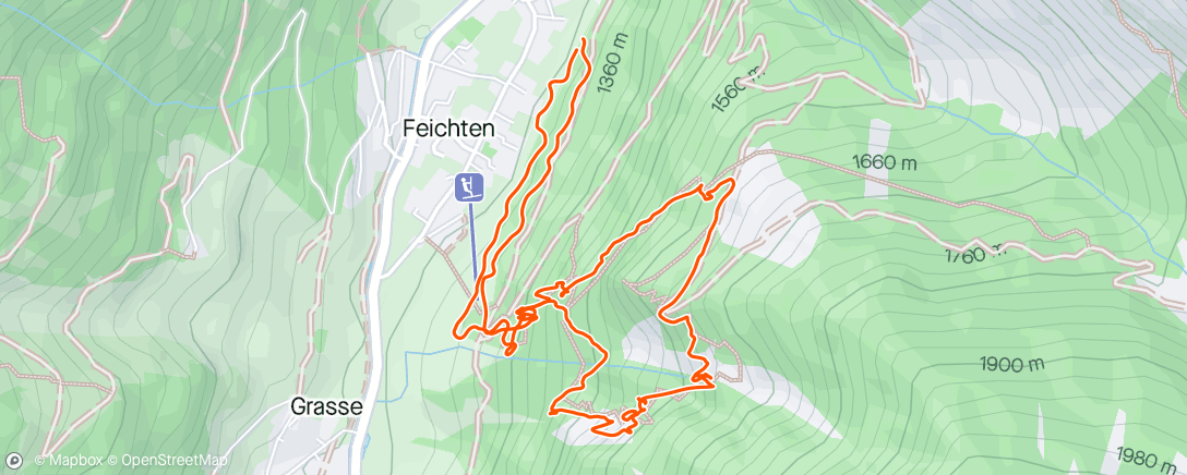 Map of the activity, Mittagslauf