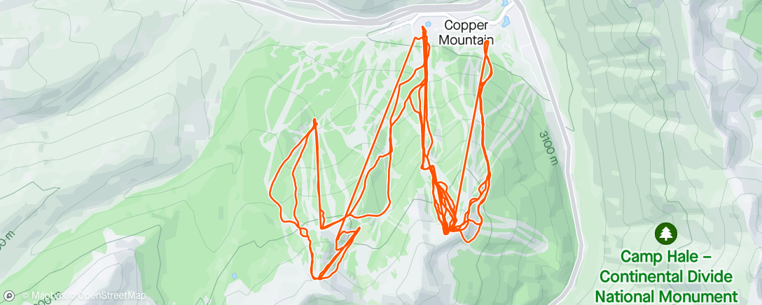 Mapa de la actividad, Morning Alpine Ski