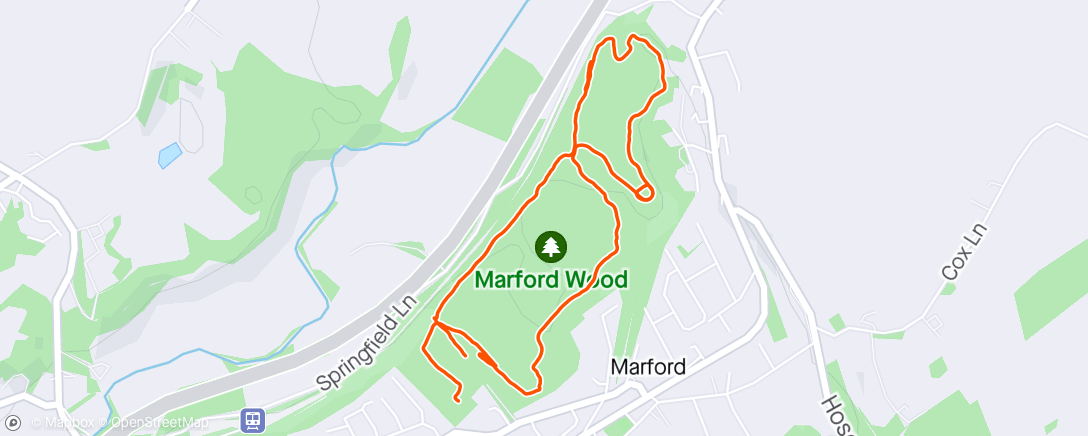 Map of the activity, Marford Quarry