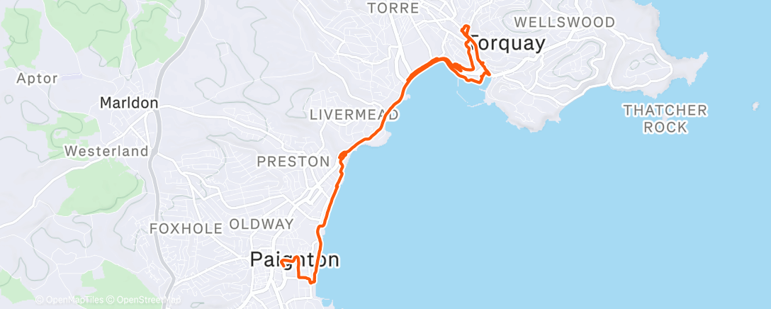 Map of the activity, Exeter, hike