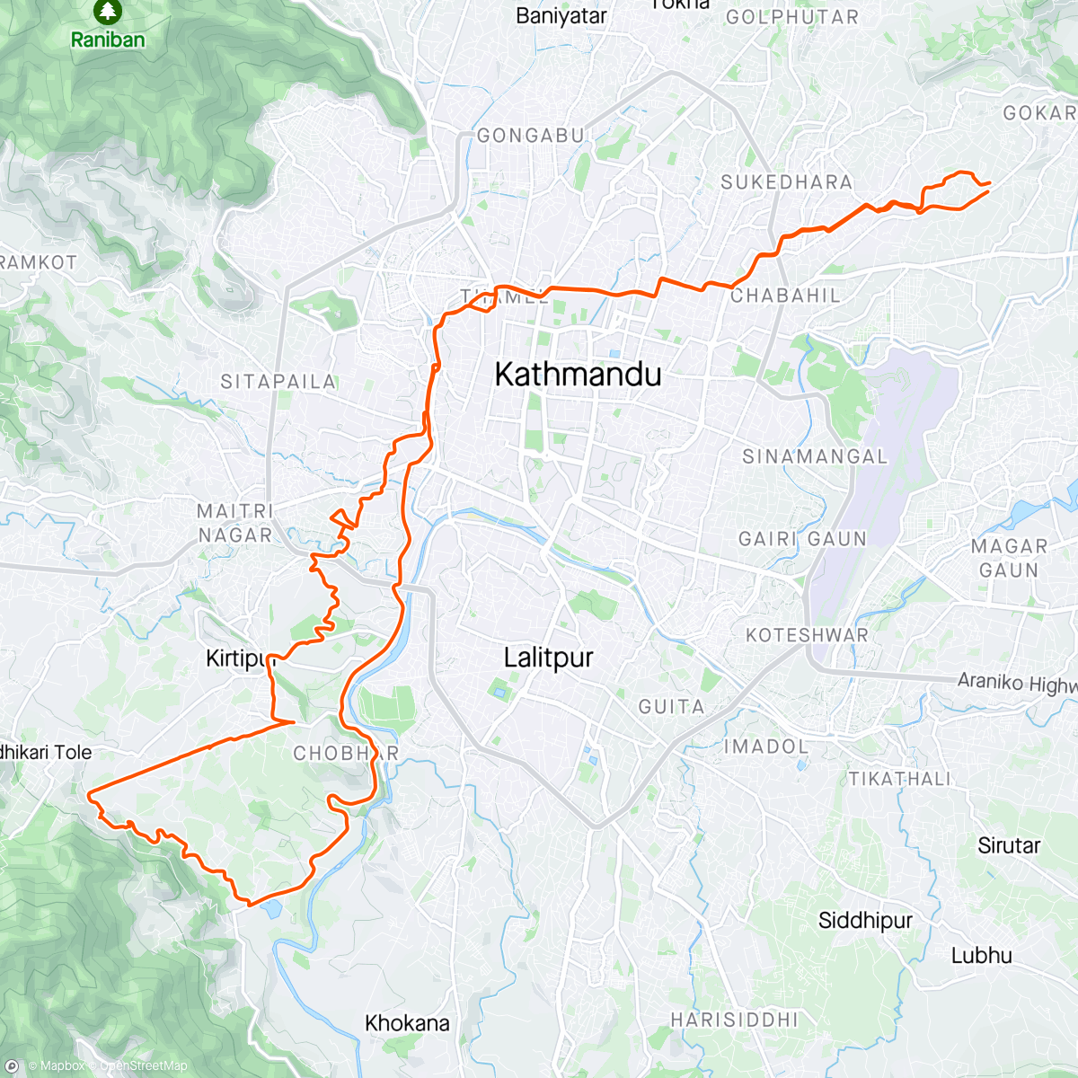 Map of the activity, Weekend Mountain Bike Ride 🚵‍♂️