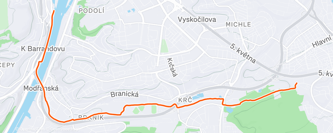 Map of the activity, VO-TM