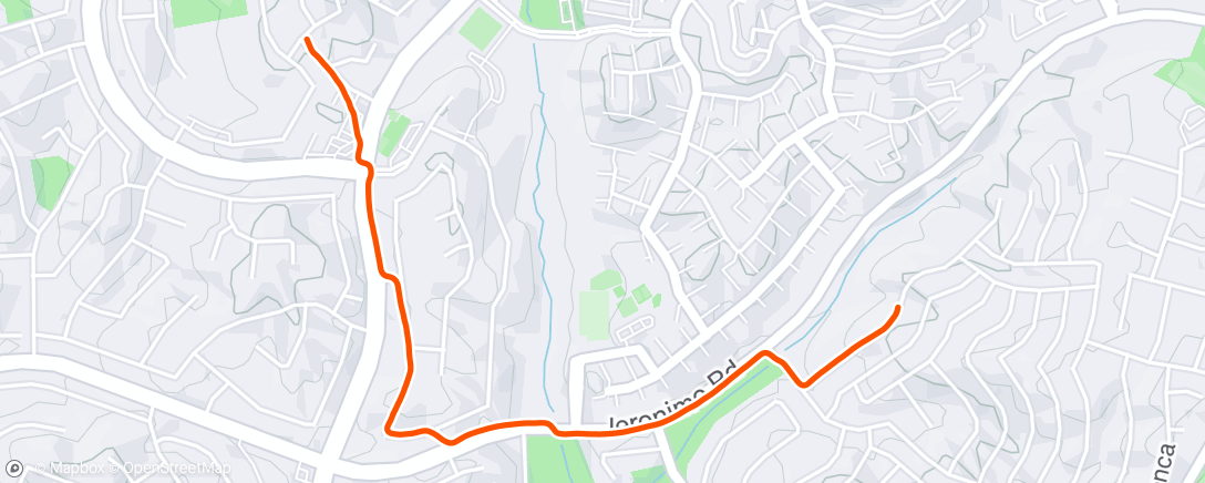 Map of the activity, Afternoon Run