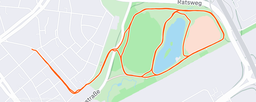 Map of the activity, Evening Run