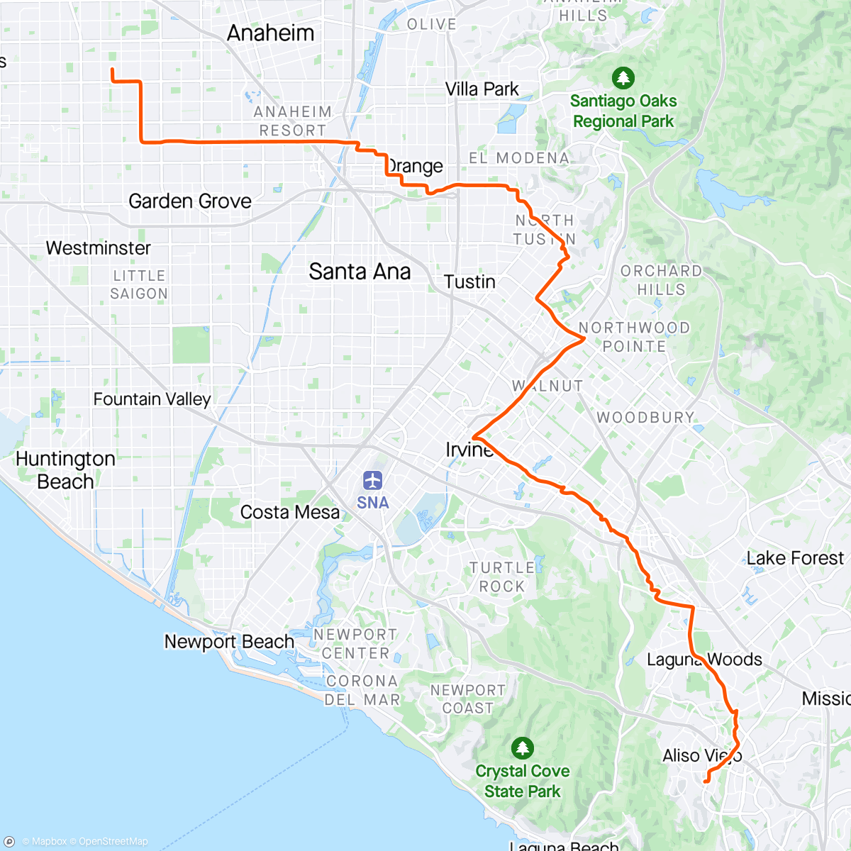 Map of the activity, Chubby Tire Commute