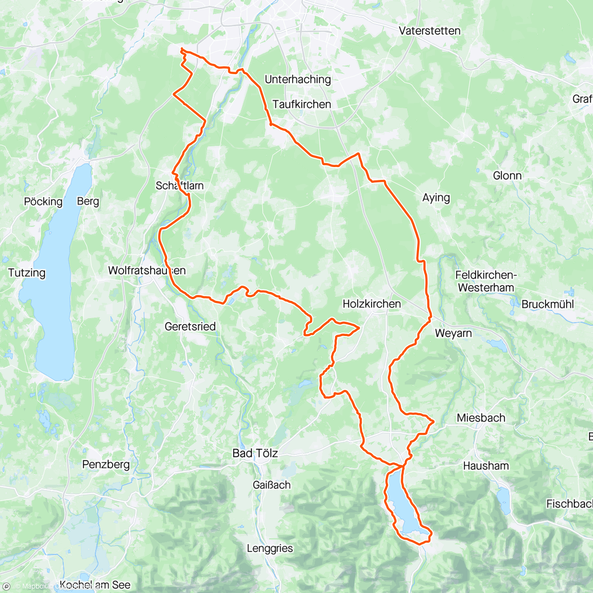 Map of the activity, Tegernsee