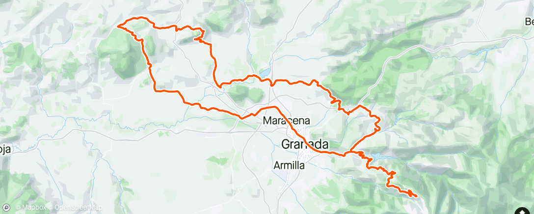 Map of the activity, Sierra Nevada X extensify