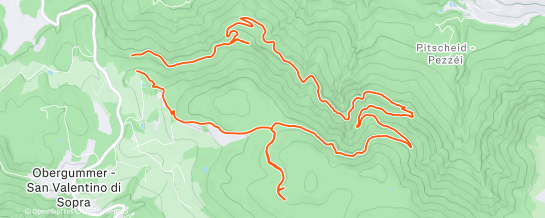 Map of the activity, Traillauf am Nachmittag