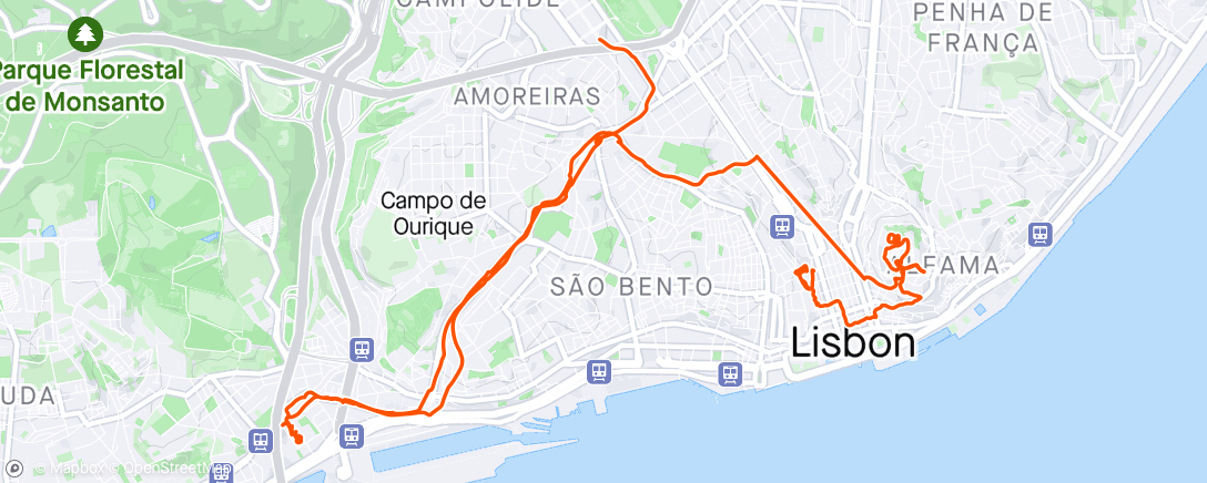 Map of the activity, Walk back in time 🇵🇹