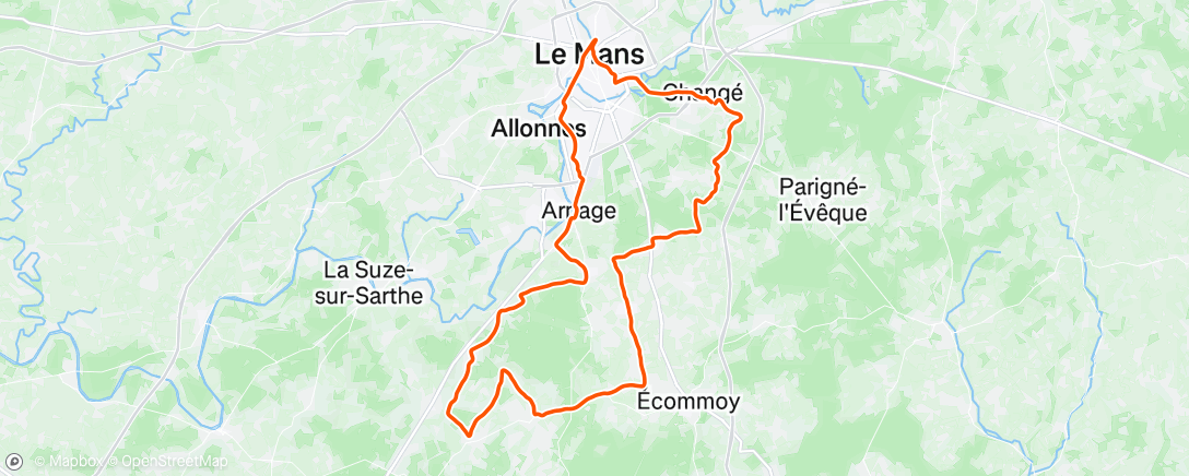 Map of the activity, Sortie en soufflerie avec les copains.