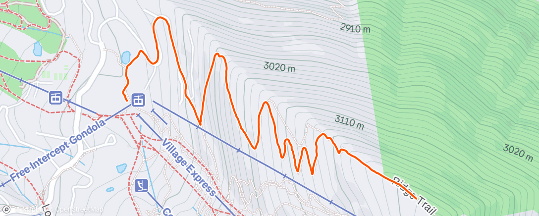 Map of the activity, Morning Hike