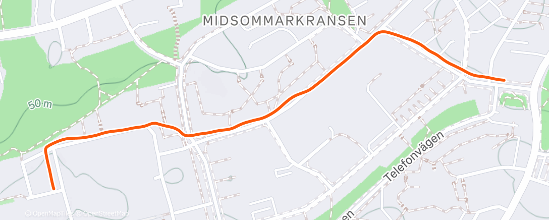 Map of the activity, Lunch Run